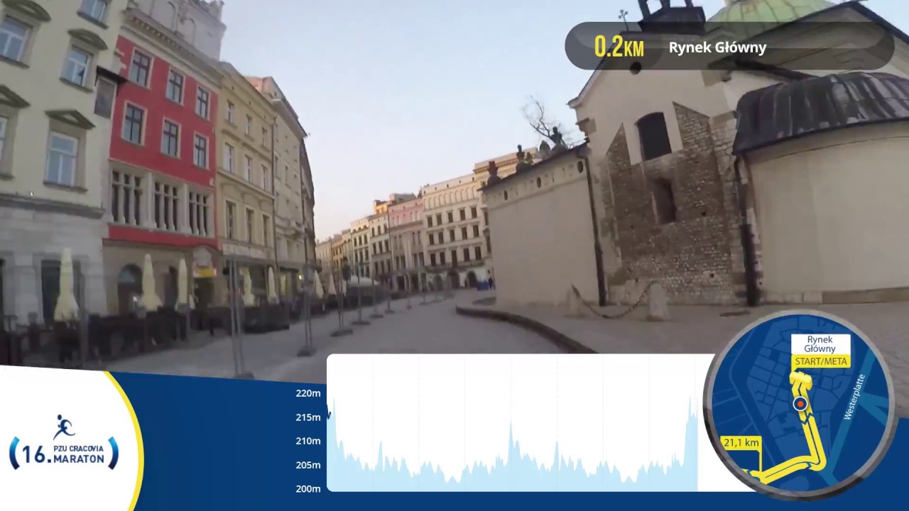 Animacja trasy 16. PZU Cracovia Maraton