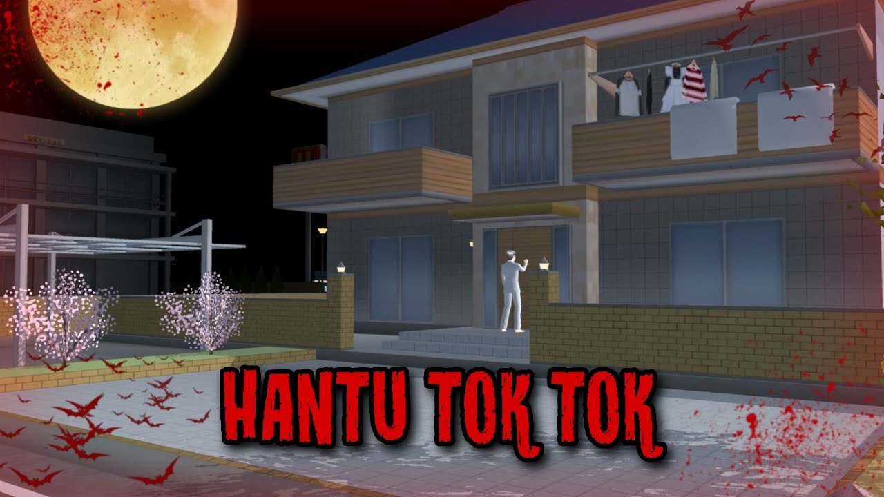 TOK  TOK TOK... AKU ADA DI DEPAN PINTU RUMAHMU || HORROR MOVIE SAKURA SCHOOL SIMULATOR