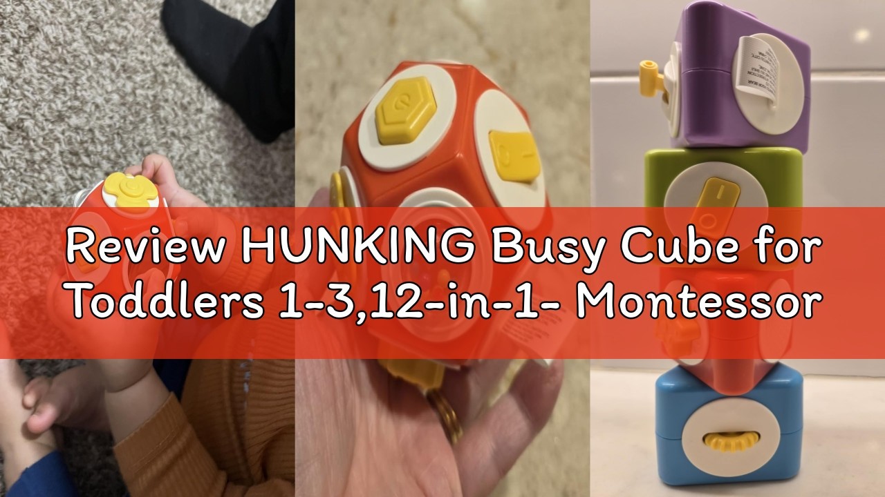 Review HUNKING Busy Cube for Toddlers 1-3,12-in-1- Montessori Sensory Activity Cube with Children's