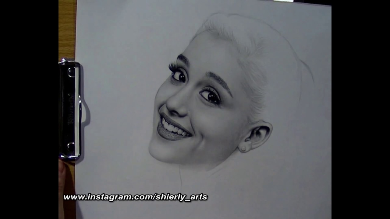 Realism Portrait Drawing of Ariana Grande