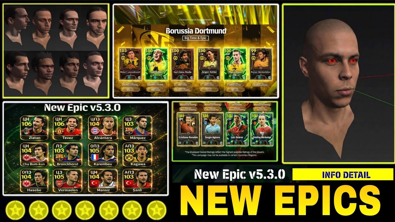 🤯 FORAM TODOS REVELADOS 😱 OS NOVOS ÉPICOS DA VERSÃO 5.3.0 NO EFOOTBALL 2026 🚀
