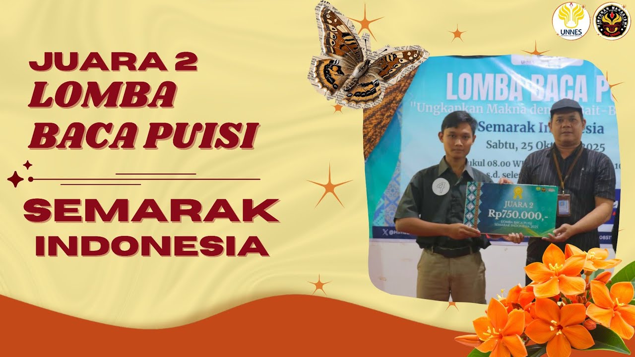 JUARA 2 LOMBA BACA PUISI SEMARAK INDONESIA 2025