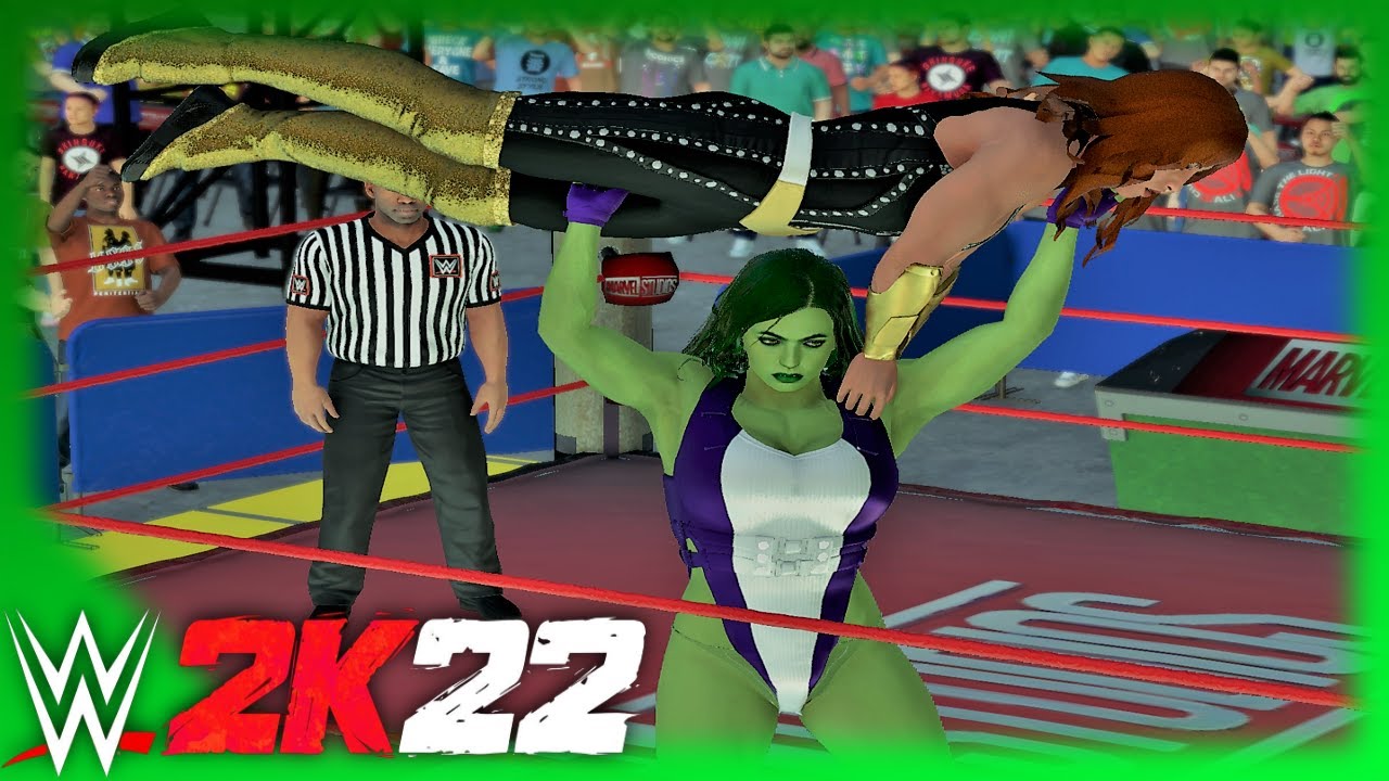 WWE 2K22 | SHE-HULK V TITANIA! | 2 Out Of 3 Falls Count Anywhere Match [60 FPS PC]