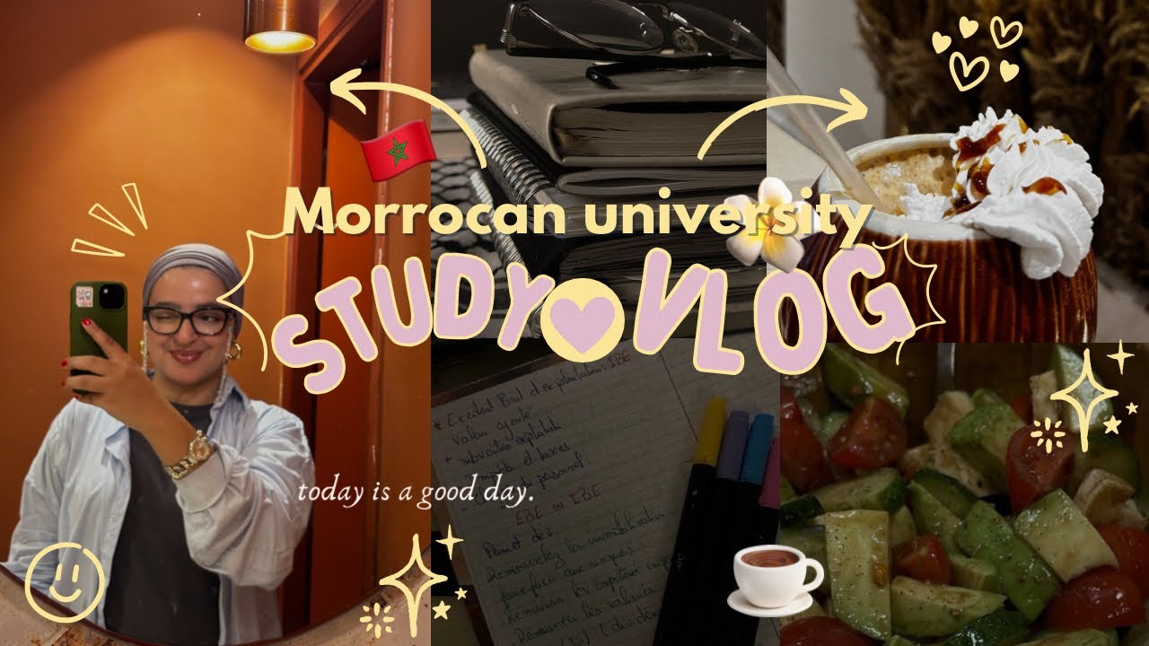 Study Vlog : romanticizing l9raya 📚🌷فاش كتسكن بوحدك او كت….