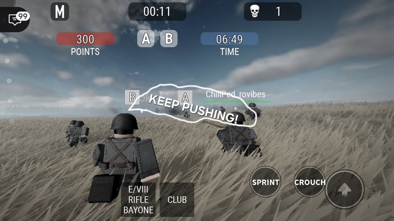 The scared soldiers