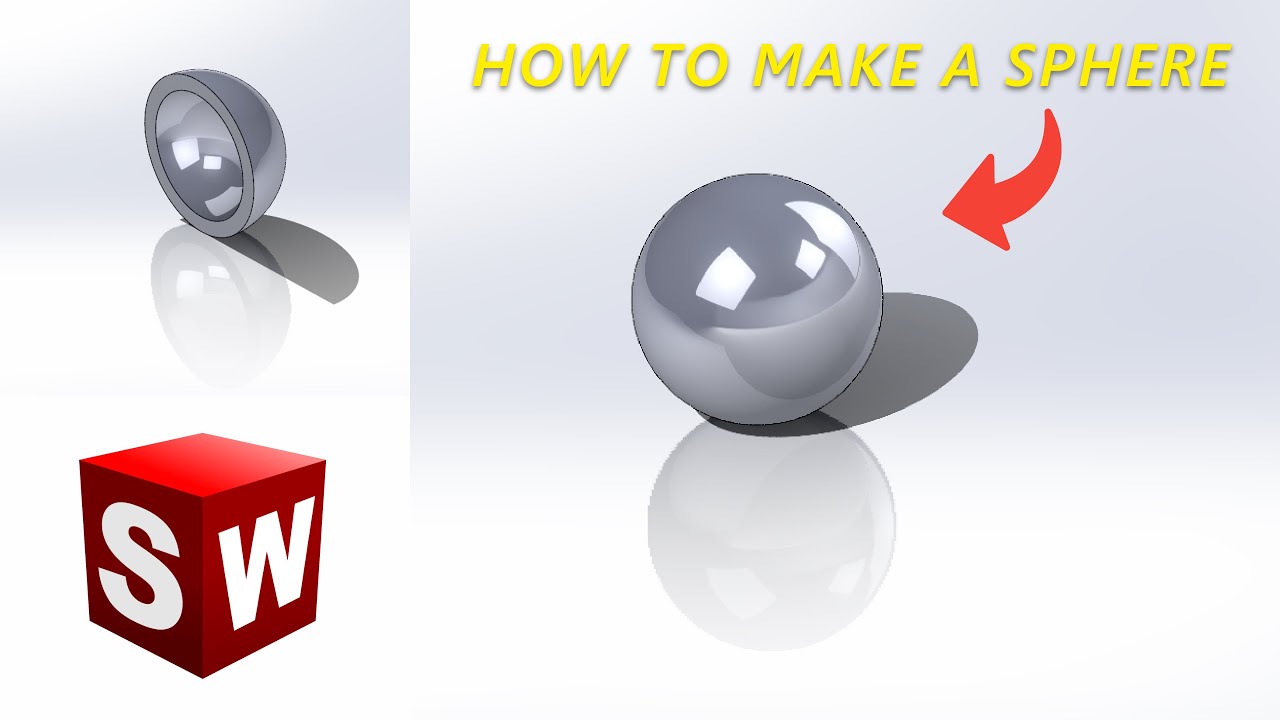 SolidWorks: How To Make A Sphere & Hemisphere #solidworks #tutorial