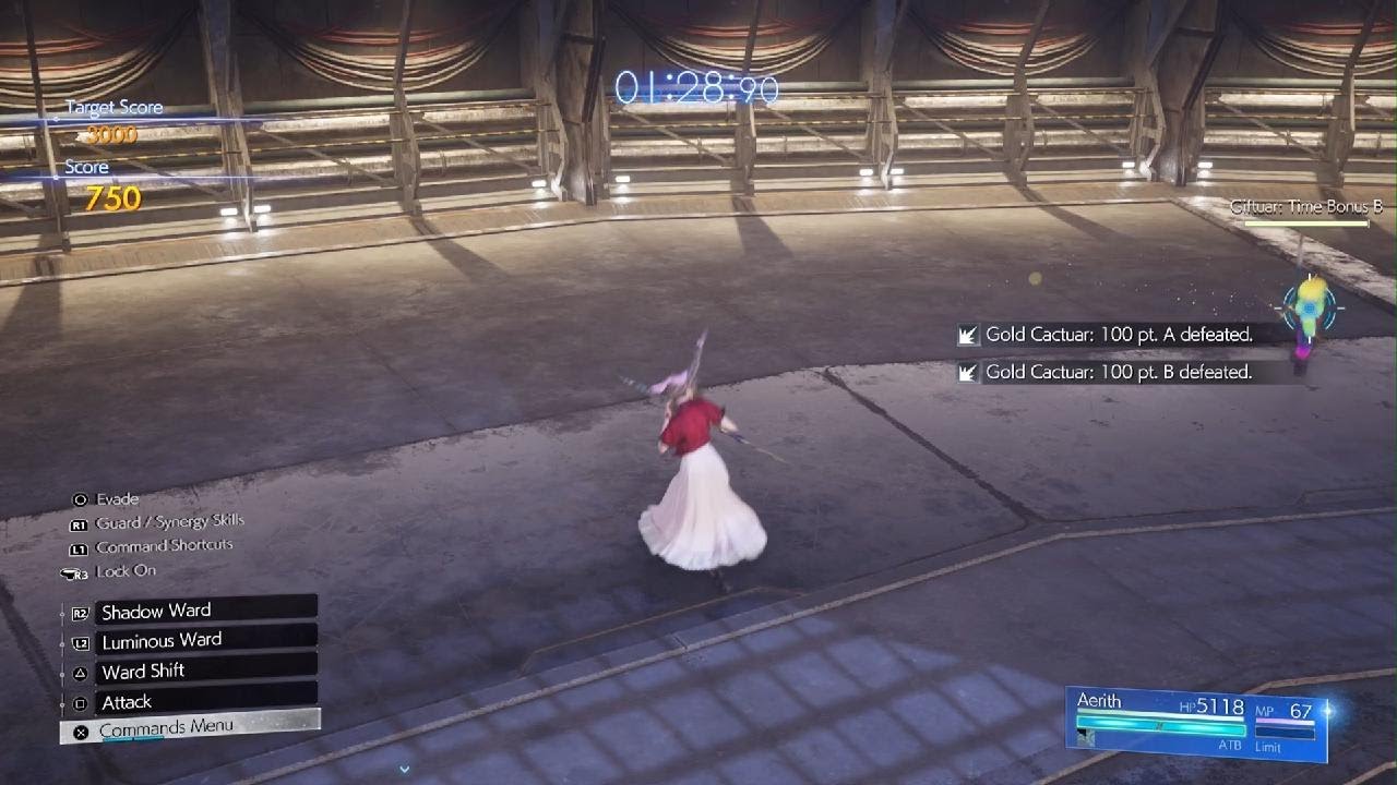 Final Fantasy VII Rebirth - Cactuar Crush 4th Trial (Aerith) Rank III - 4360 Points