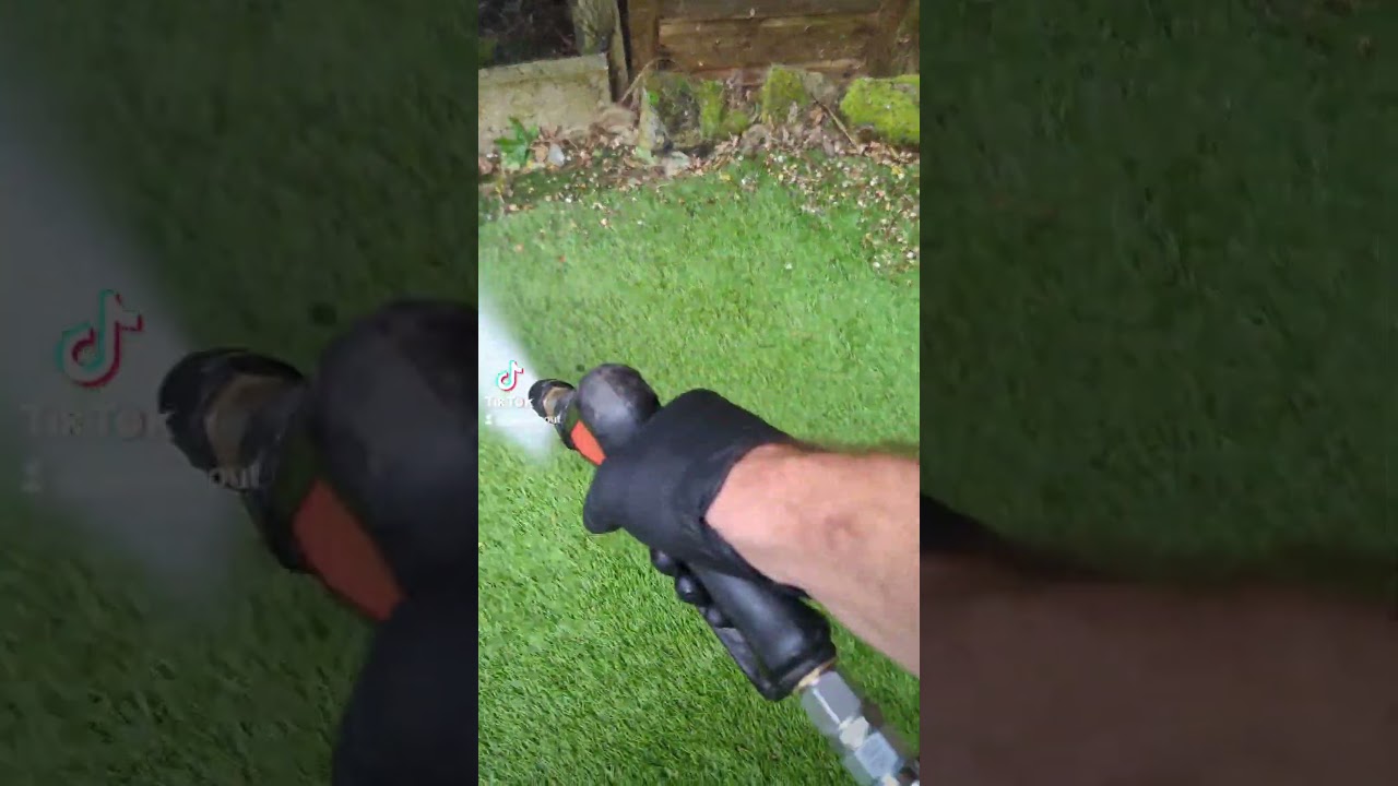 My first time Pressure washing Artificial Grass! #pressurewashing #jetwashing #cleaning #lawn #grass