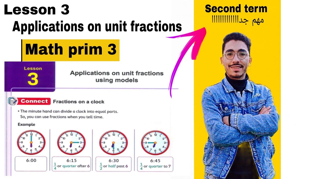 Math prim 3 | Lesson 3 / Applications on unit fractions using models / اسهل شرح ماث تالته ابتدائي 