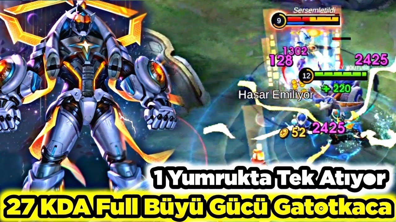 27 KDA Önüne Her Çıkana Tek Atan Full Büyü Gücü  Gatotkaca Bu Hasarı Gören Şok Oluyor MLBB