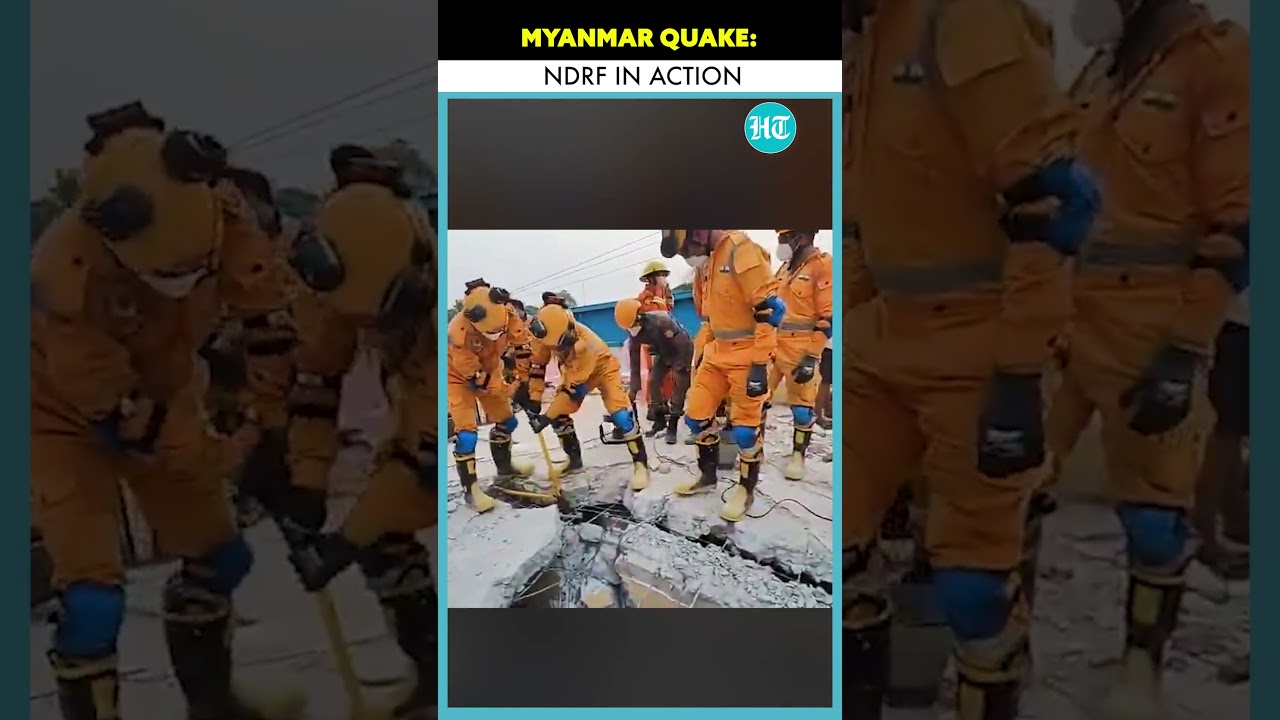 NDRF Team Conduct Search & Rescue Ops in Mandalay After Myanmar Earthquake #shorts