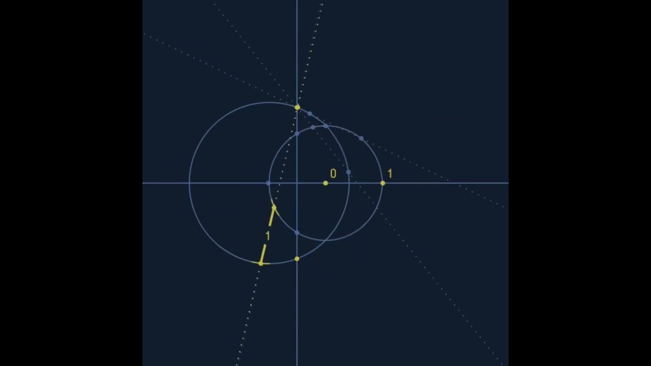 regular heptagon construction, neusis #geometry #animation