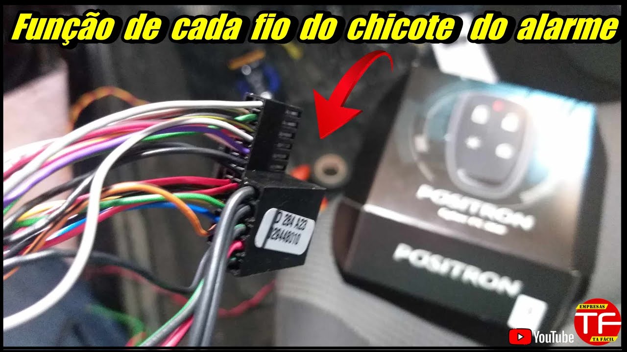 Qual a fun&ccedil;&atilde;o de cada fio no chicote do alarme