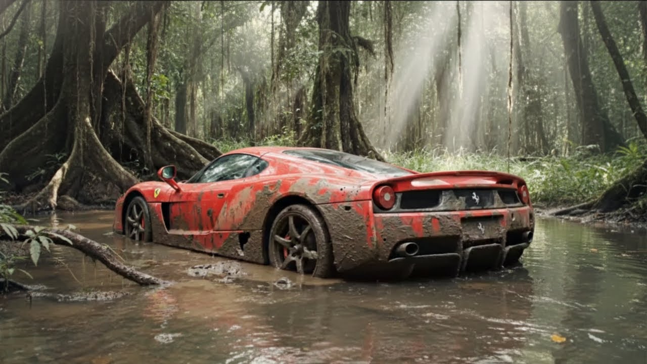 ASMR Car Restoration - I found a $4 million Ferrari Enzo in a swamp and how I transformed it.