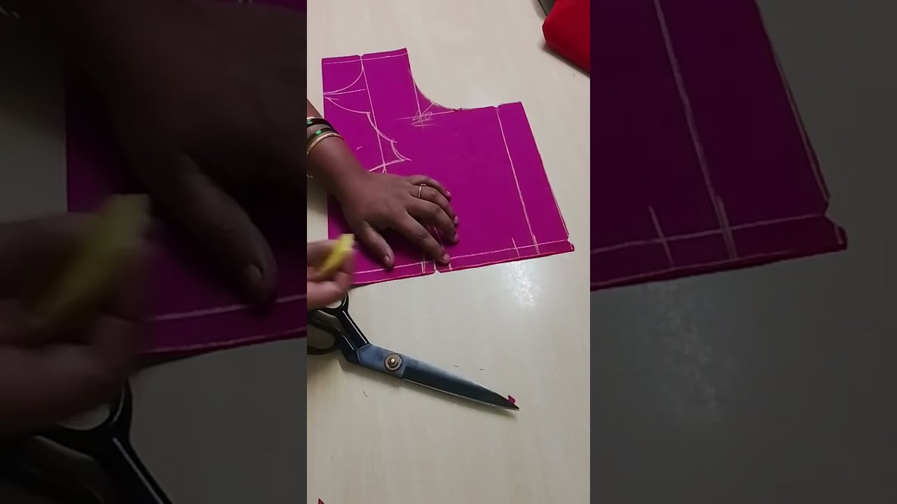 40 size blouse cutting 