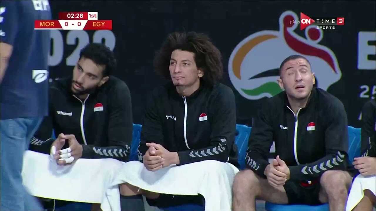 مباراة منتخب مصر والمغرب بكأس أمم إفريقيا لكرة اليد 2022
