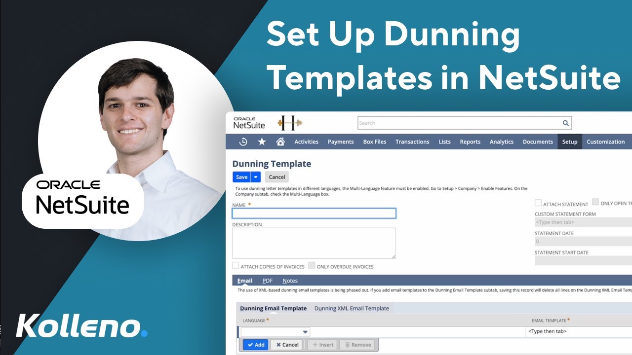 NetSuite Tutorial  |  Set Up Dunning Templates in NetSuite