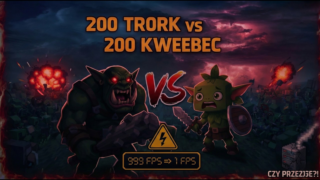 200 TRORK&Oacute;W vs 200 KWEEBEC&Oacute;W &ndash; Czy m&oacute;j serwer to PRZEŻYJE? 🔥