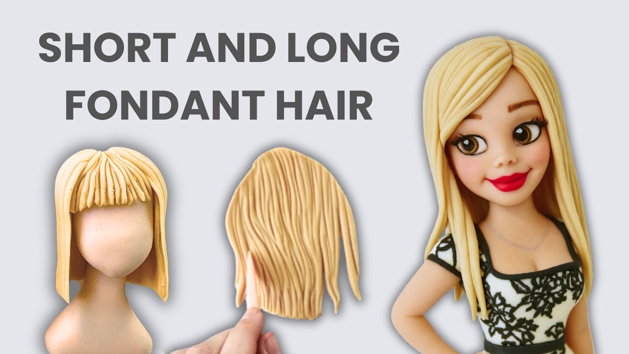 Easy Fondant Hair Tutorial – 2 Straight Hairstyles for Cake Toppers