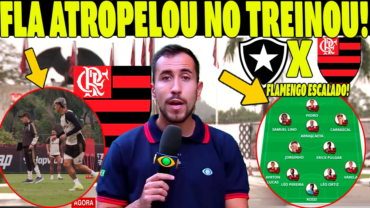 AGORAA!! SABADÃODE  EXCELENTE NOTICIA DO FLAMENGO! MUDANÇAS NA ESCALAÇÃO FLAMENGO X BOTAFOGO!