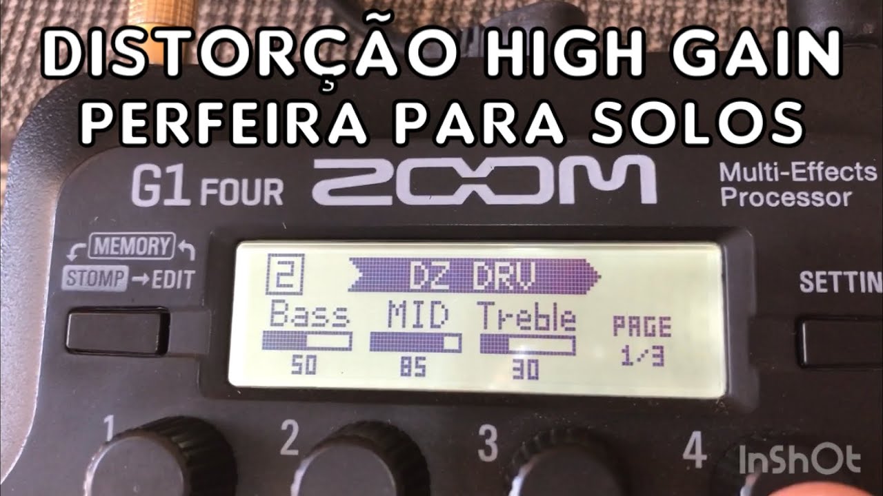 Zoom G1 Four - Distorção High Gain Perfeita Para Solos