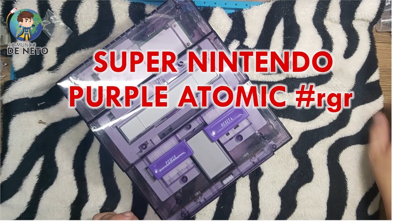 SUPER NINTENDO TRANSLÚCIDO PURPLE ATOMIC #rgr