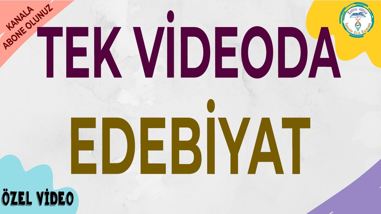 Tek Videoda Edebiyat Altın Bilgiler - ÖSYM Bunları Soruyor