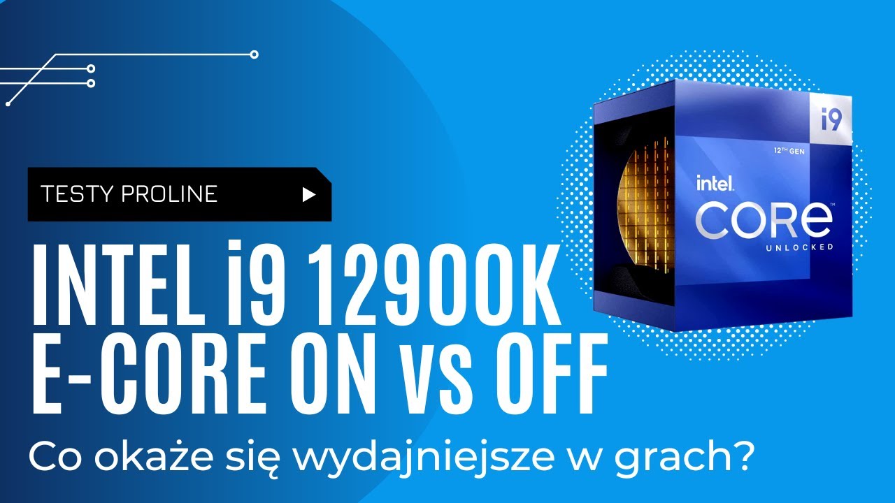 🎮Intel Core Alder Lake i9 12900k E-Core ON vs E-Core OFF + RTX 3080. Co lepsze do gier?