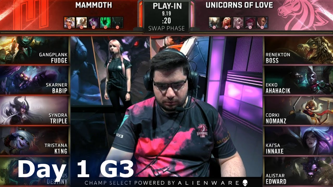 MMM vs UOL | Day 1 Play-In Stage S9 LoL Worlds 2019 | MAMMOTH vs Unicorns of Love