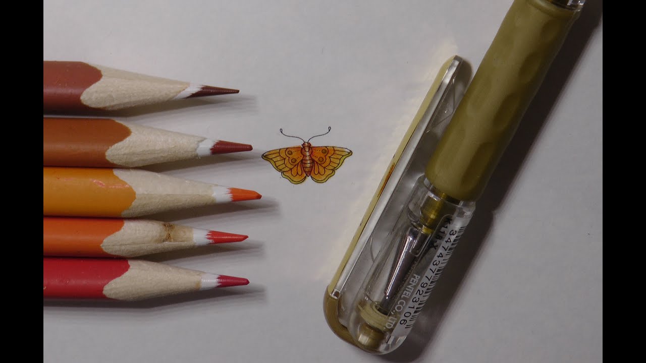 Adult Colouring Tutorial Tiny Orange Butterfly - from Miniature Secret Garden by Johanna Basford