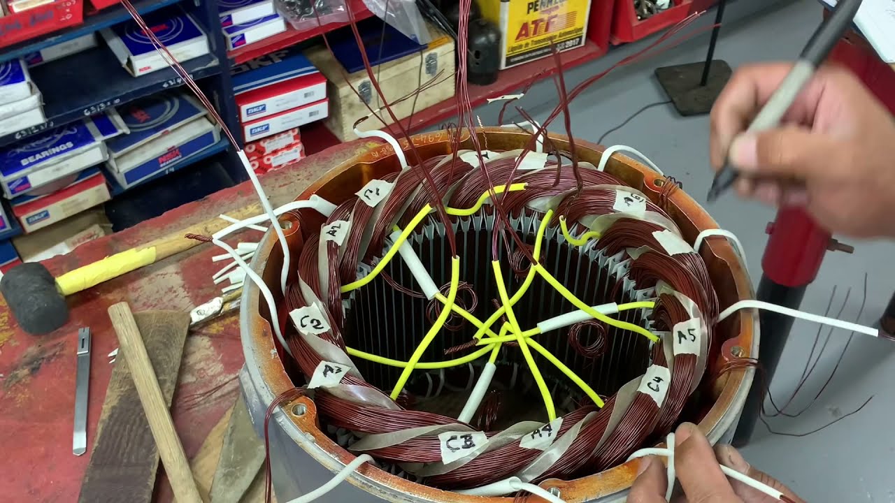 Motor Rewinding | P2 | Old Woods Ventilation Motor | 11(KW) 1170 rpm connection tutorial
