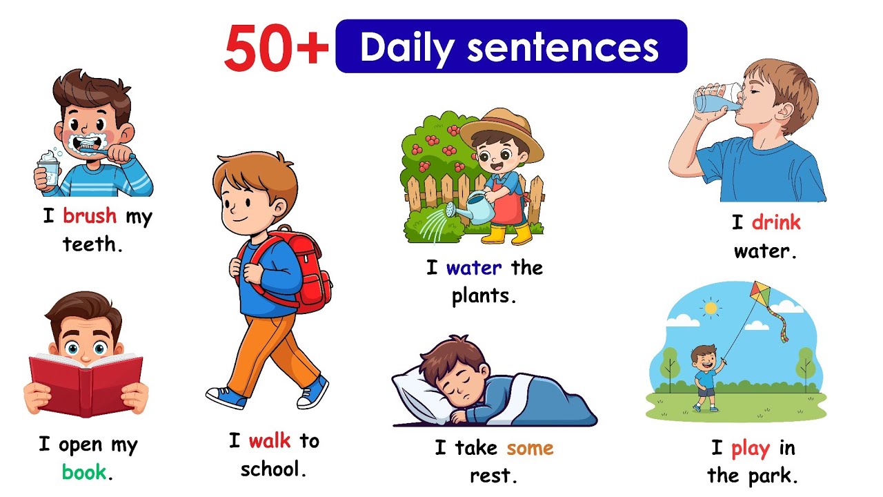 50 Simple Sentences for Beginners | Speak English Practice