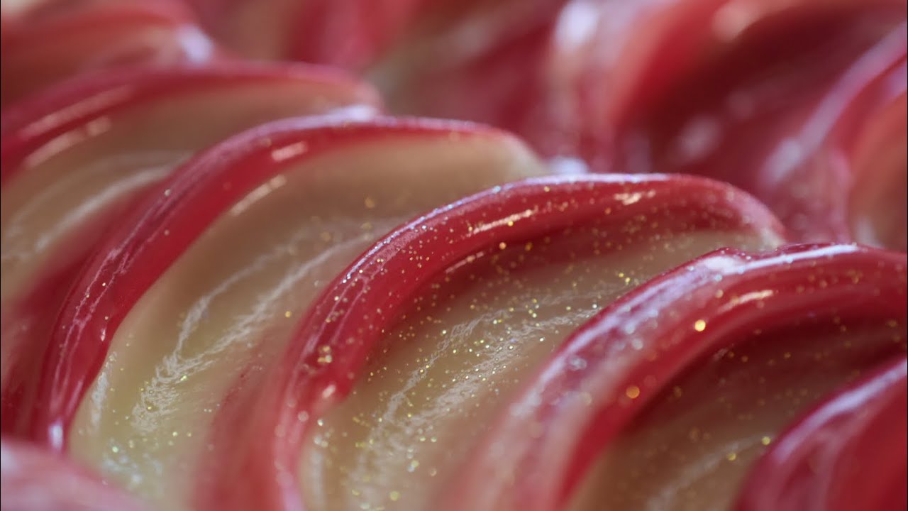 Strawberry Swirl Cheesecake Soap Making