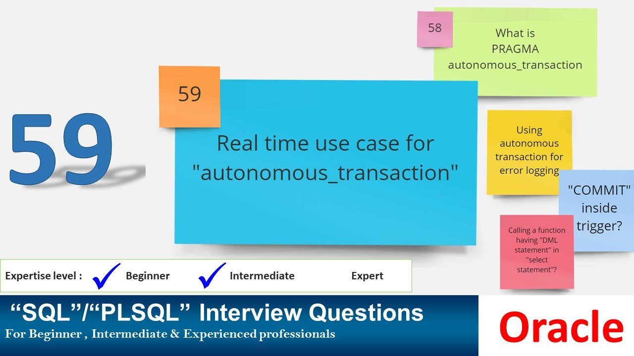 Oracle PL SQL interview question | oracle pragma autonomous transaction real time use case