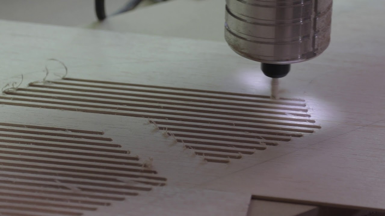 CNC-ing the Balsa wood core for a DT guitar