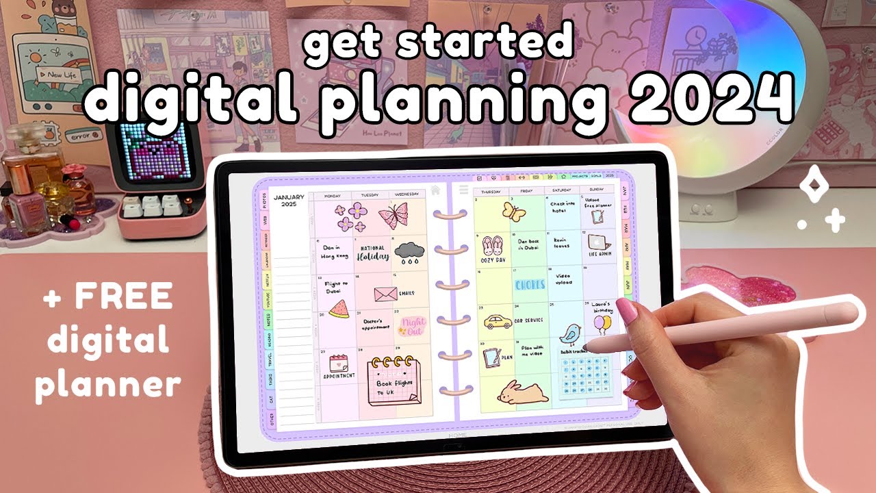 Как планировать на iPad или планшете Samsung ✏️✨ + БЕСПЛАТНЫЙ цифровой планировщик 2024 💗 Цифрово...