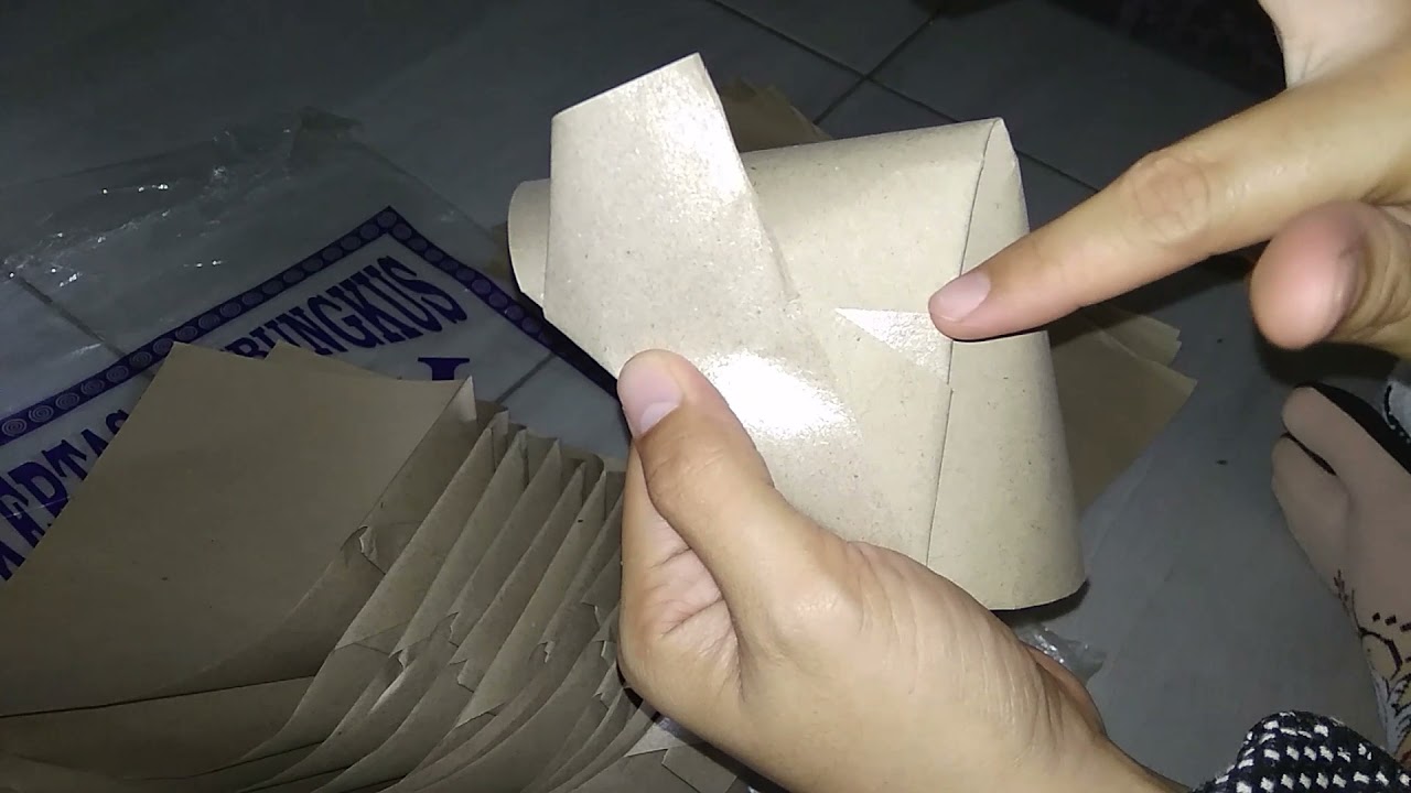 cara melipat kertas nasi simpel dan mudah tanpa stapler || tutorial sederhana