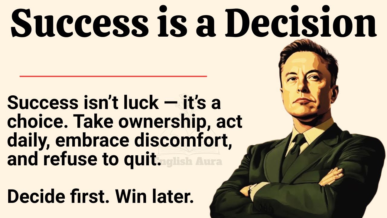 Success Is A Decision ✅🔥 Motivational English Video | Improve Your English Language | ✅ Speak Fluent