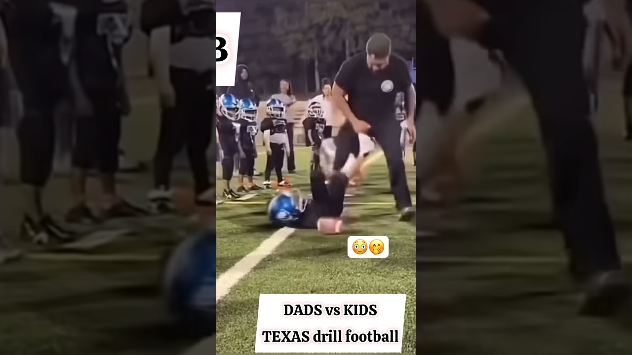 Dads vs Sons Football Oklahoma Drill who  won 1,2,3 ? #football #viral