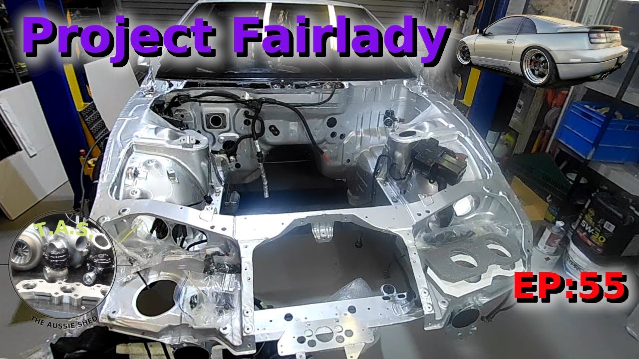 Assembling The Freshly Painted Engine Bay. Project Fairlady Nissan Z32 300zx Twin Turbo Mega Build.