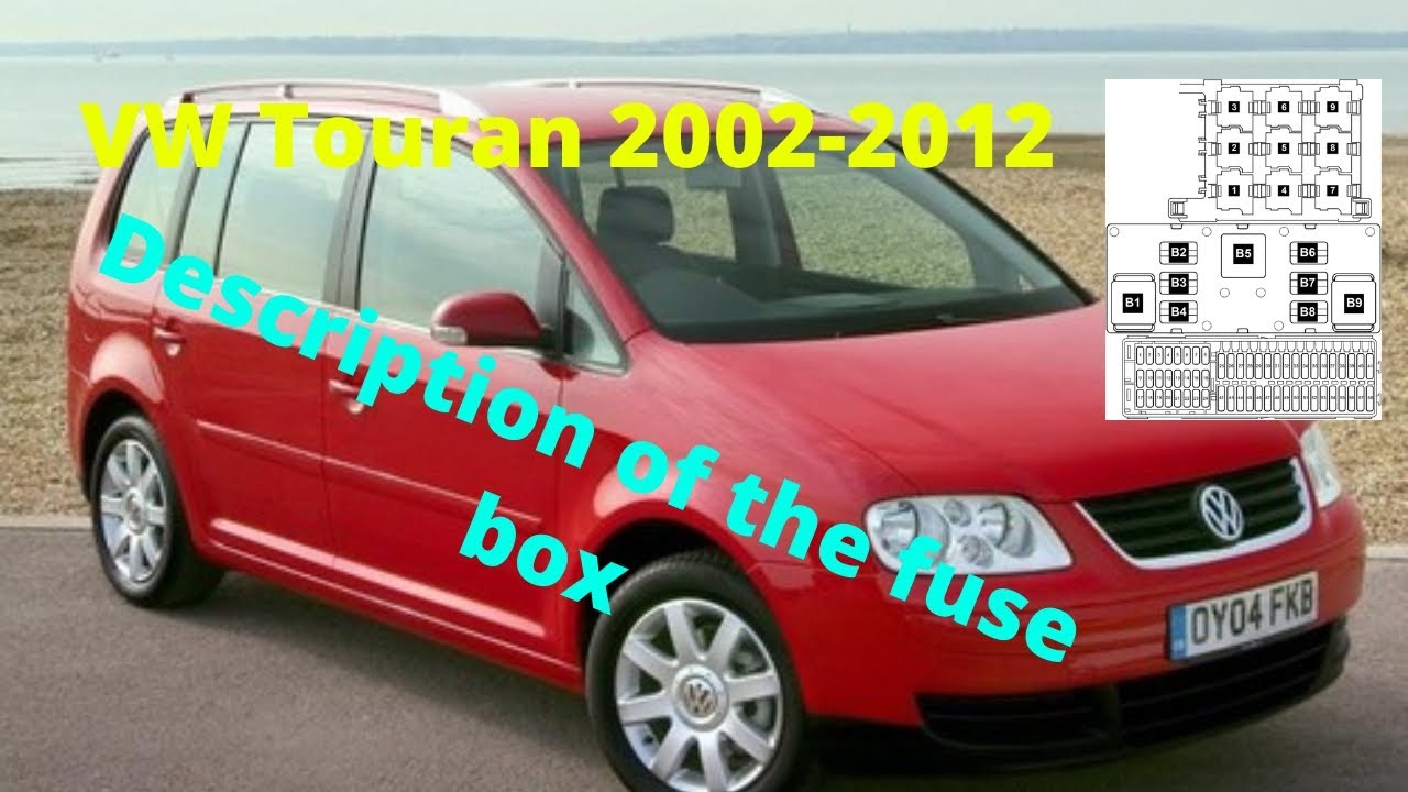 VW Touran 1T 2002-2012 Description of the fuse box