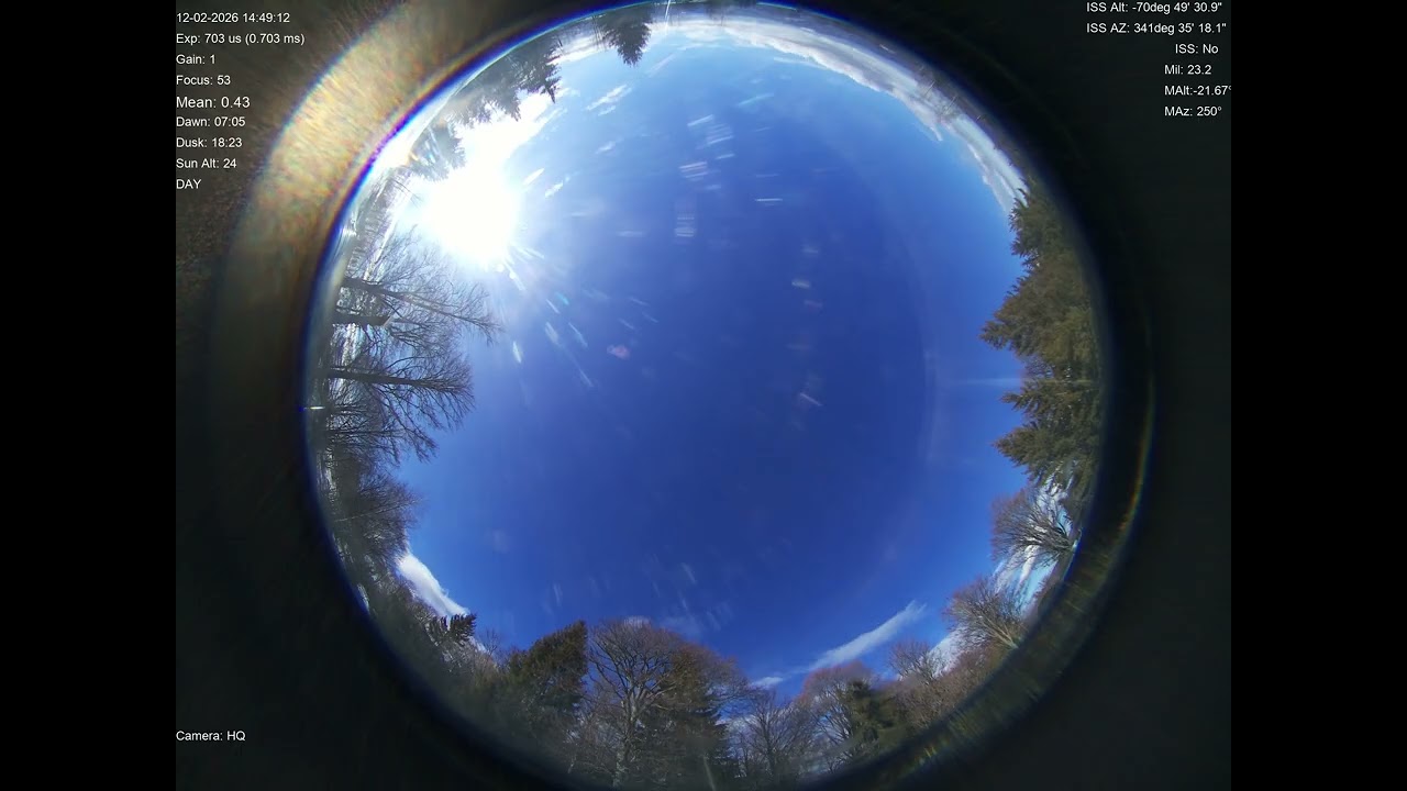 2026-02-12 All sky camera capture from Poiana Rusca Mountains, Romania
