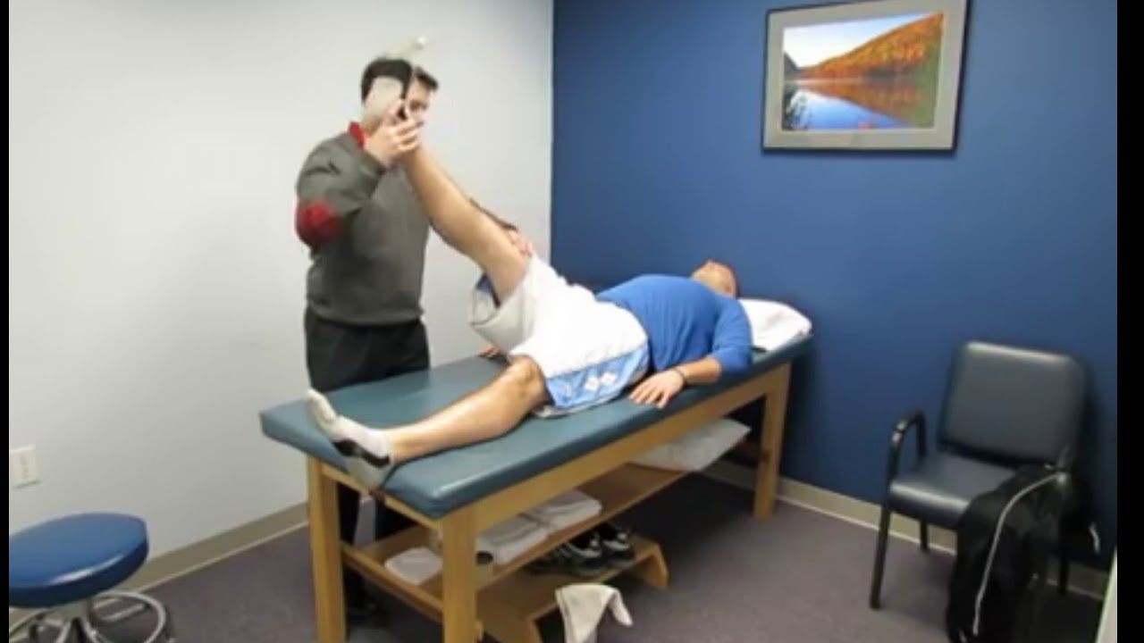 Lumbar Herniated disc w well straight leg raise test