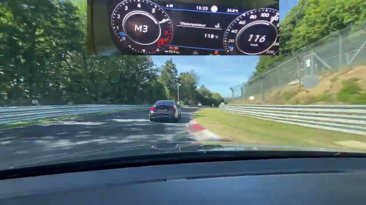 Golf R pushing M4 on the Nürburgring Nordschleife BTG Touristenfahrten 07-09-2025