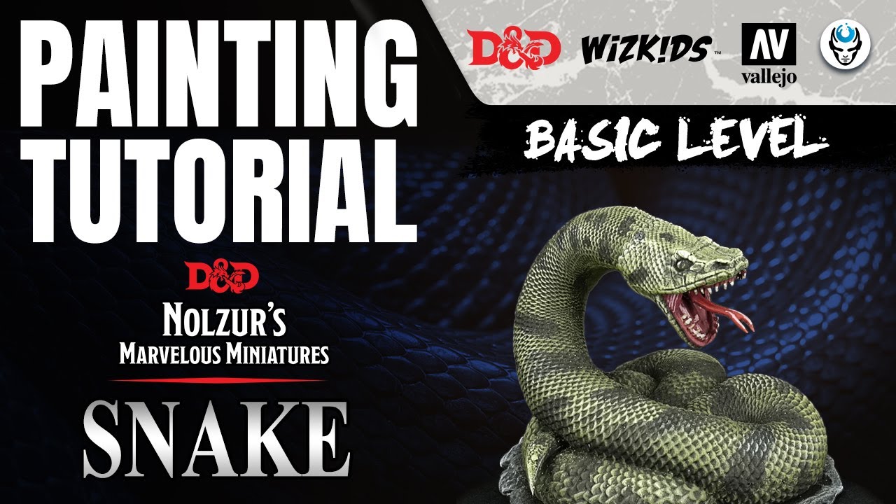 GIANT CONSTRICTOR SNAKE - D&D -NOLZUR'S MARVELOUS MINIATURES - WIZKIDS - HOW TO PAINT D&D MINIATURE