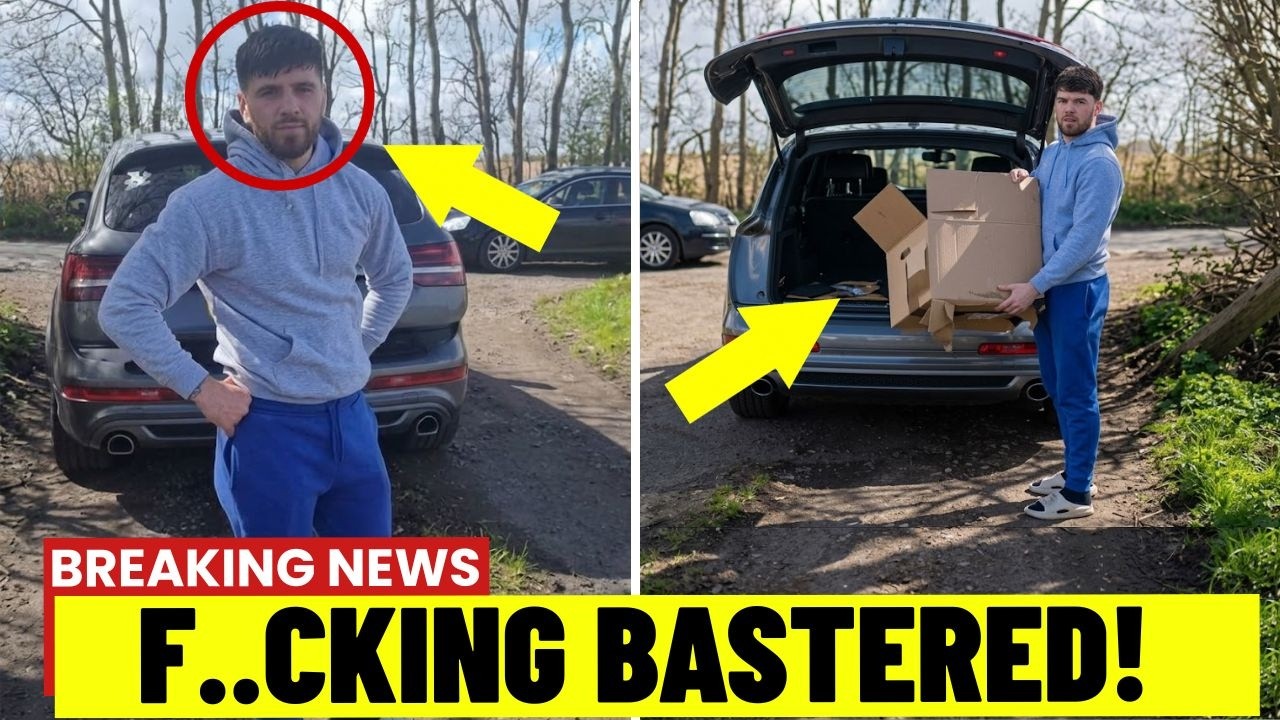 Another Day In Modern Britain! Lads Confront Man Dumping Rubbish Along The Countries Road! WTF?