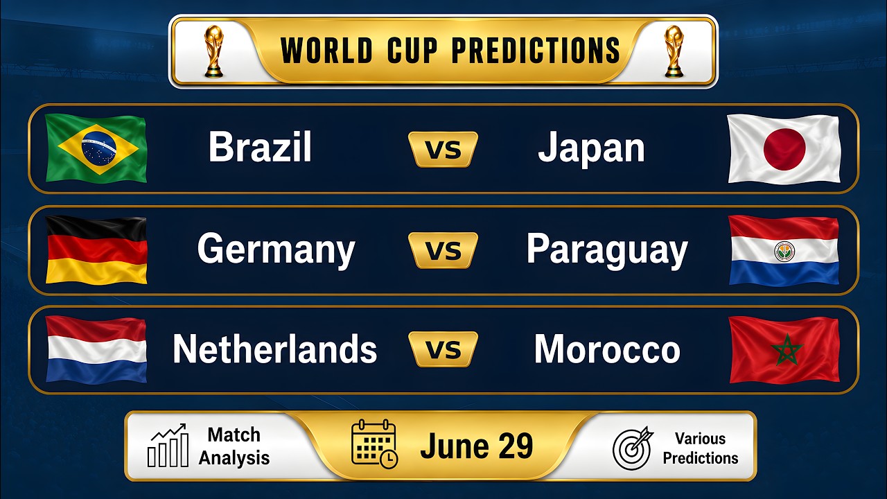 World Cup Predictions 🎯 Brazil v Japan | Germany v Paraguay | Netherlands v Morocco