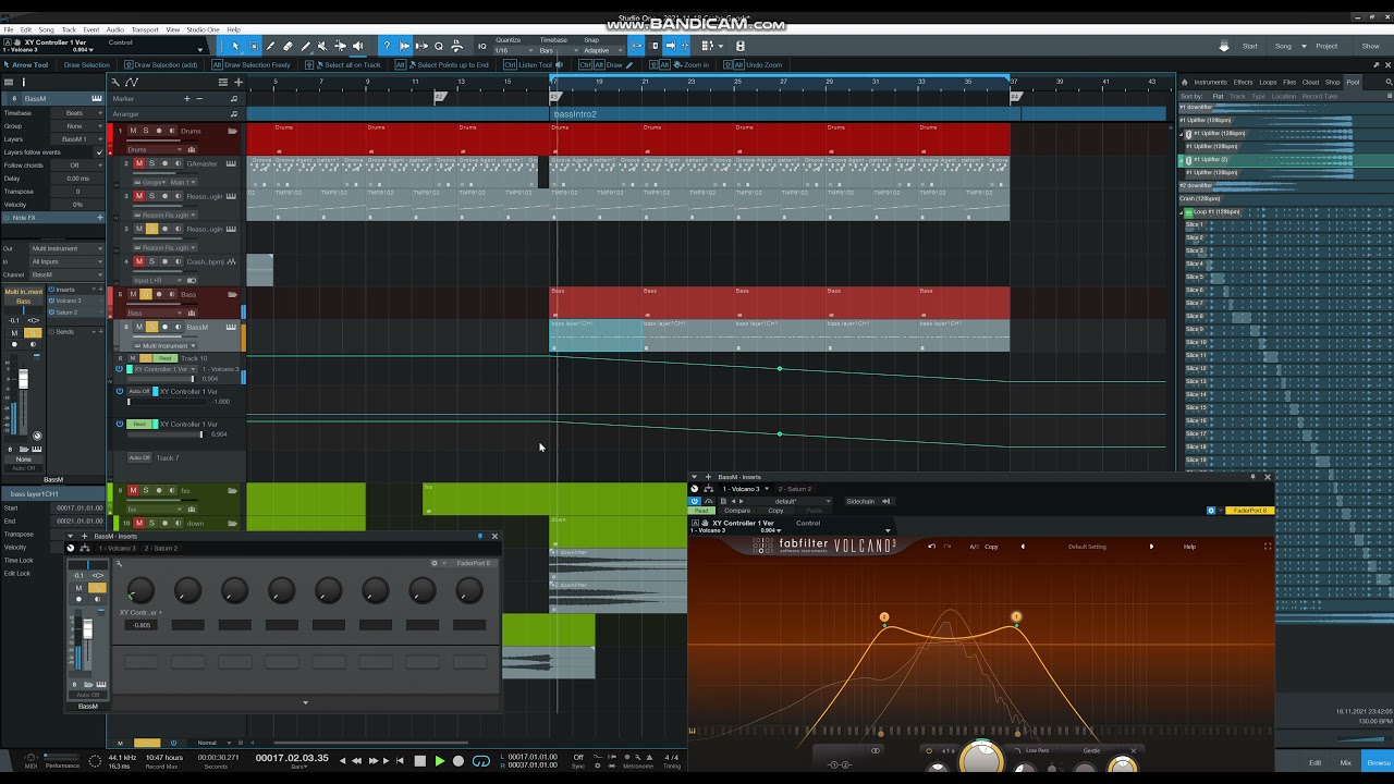 Studio One, FabFilter, macros automation/modulation using the Multi-Instrument environment workflow