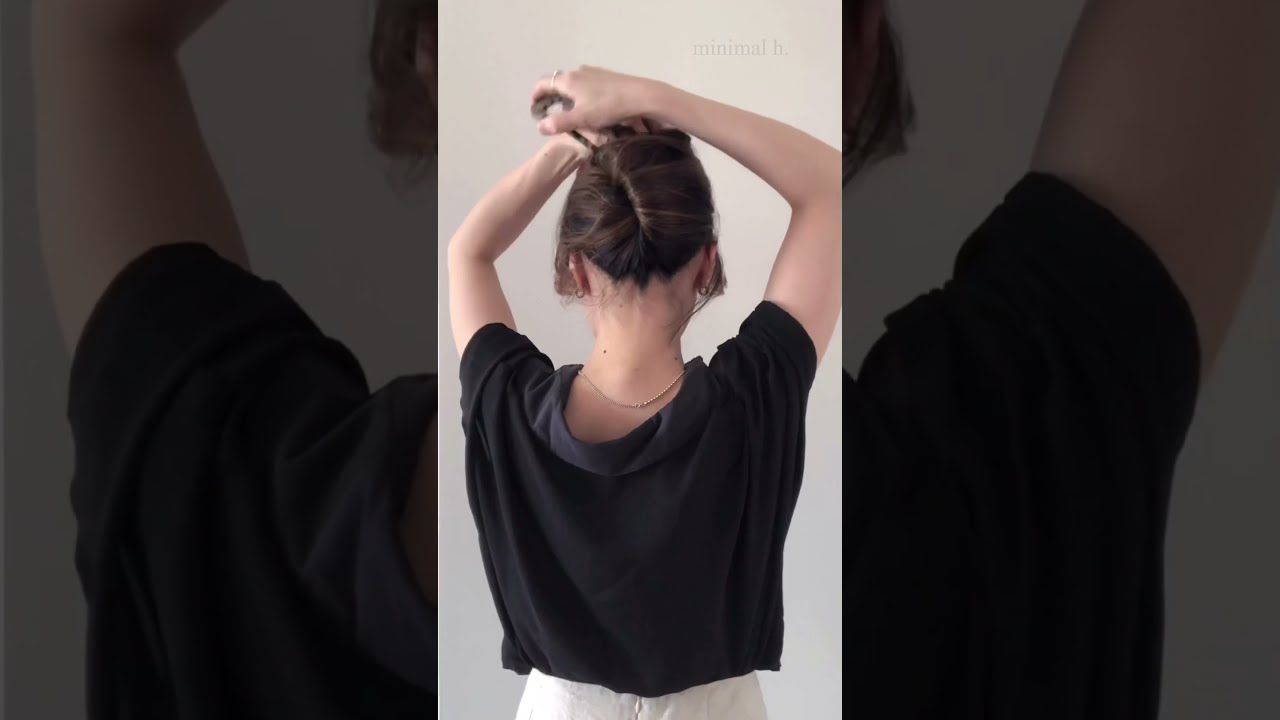 French U pin hair up styling #shorts