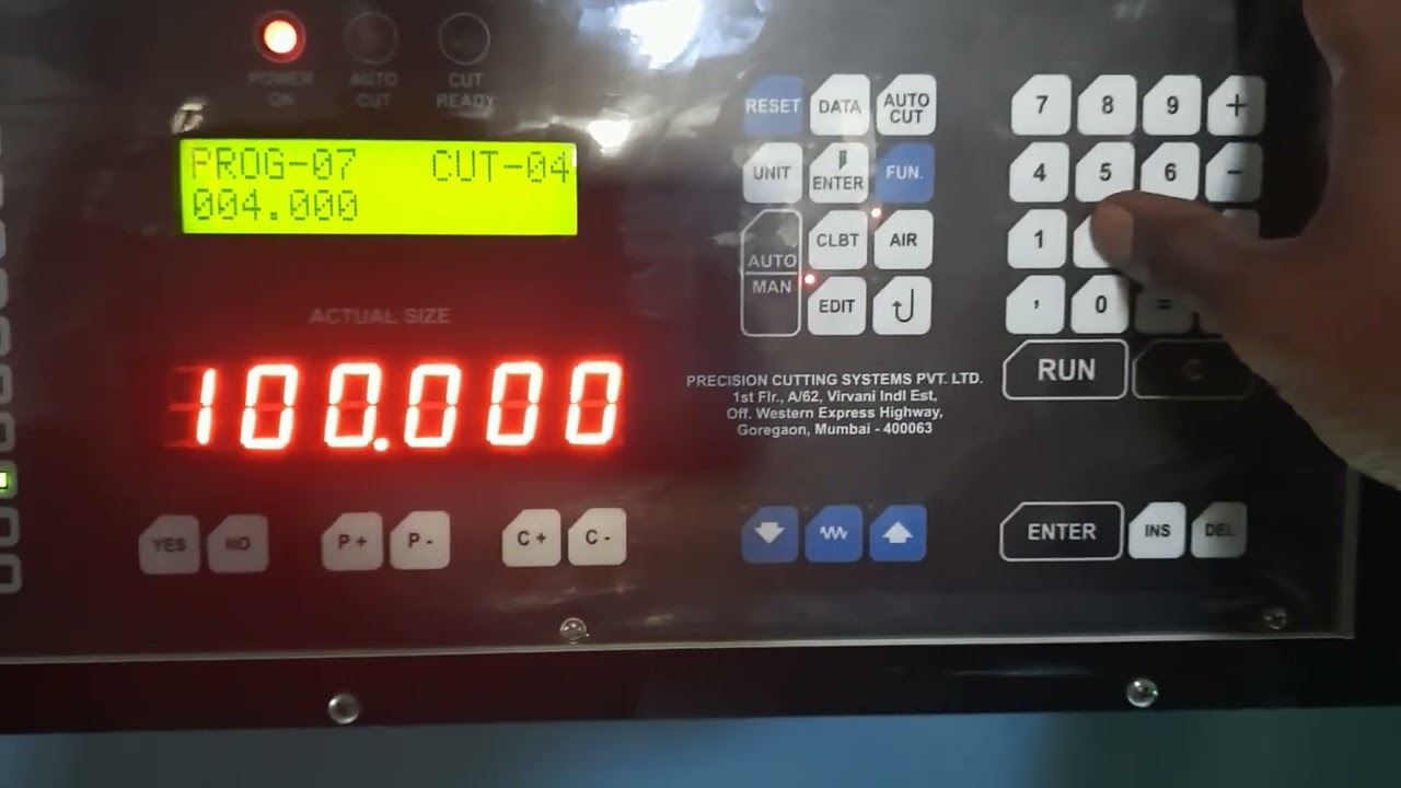 accucut program   pushpak program how to set